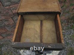 Antique Early Rustic Décor 5 Graduated Drawer File Storage Cabinet