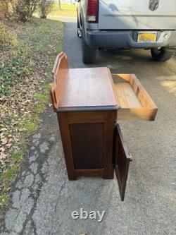 Antique Eastlake Victorian Walnut Washstand/Commode Cabinet Late 1890s