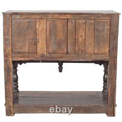 Antique English Baroque Oak Court Cupboard 17th century