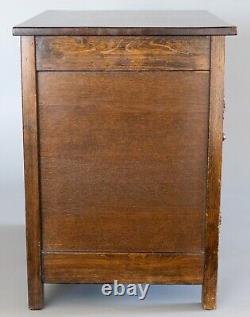 Antique English Carved Oak Dwarf Cupboard