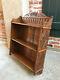 Antique English Carved Oak Wall Shelf Bookcase Display Cabinet Dated 1904