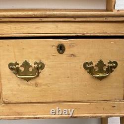 Antique English Georgian Pine Welsh Dresser and Rack c. 1800