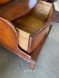 Antique English Library Ladder Stairs