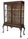 Antique English Mahogany Chippendale Display China Cabinet H 72 X W 50 X D 18
