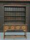 Antique English Oak Jacobean Welsh Plate Dresser Sideboard Cabinet Buffet Server