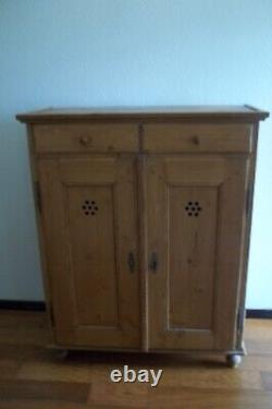Antique English Pine Primitive Jelly Cupboard/cabinet/pie Safe