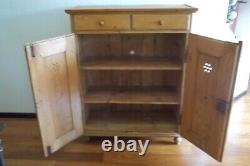 Antique English Pine Primitive Jelly Cupboard/cabinet/pie Safe