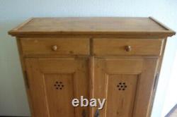 Antique English Pine Primitive Jelly Cupboard/cabinet/pie Safe