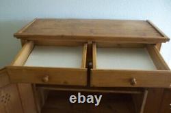 Antique English Pine Primitive Jelly Cupboard/cabinet/pie Safe