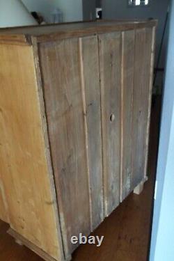 Antique English Pine Primitive Jelly Cupboard/cabinet/pie Safe