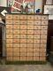 Antique English Reconditioned Wood 60 Drawer Apothocary Cabinet Chest Of Drawers