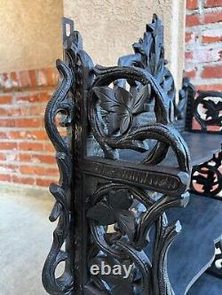 Antique European Black Forest Carved Wall Shelf Plate Display Rack German