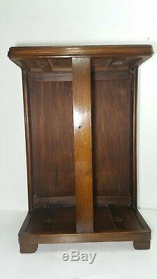 Antique FERGUSON Bros. N. J. Solid Walnut Wood Bar Cabinet Swing Doors Mission