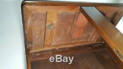 Antique FERGUSON Bros. N. J. Solid Walnut Wood Bar Cabinet Swing Doors Mission