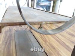Antique FRENCH Ornate Metal Kitchen Shelf Old & Rusty French Farm Chic