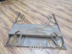 Antique FRENCH Ornate Metal Kitchen Shelf Old & Rusty French Farm Chic