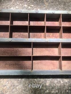 Antique Factory Industrial Metal Shadowbox Vintage Apothecary Display Decor Art