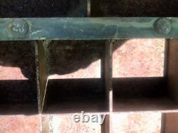 Antique Factory Industrial Metal Shadowbox Vintage Apothecary Display Decor Art