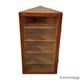 Antique Farmhouse Pine Glass Wall Hanging Corner Cabinet