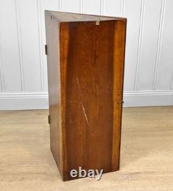 Antique Farmhouse Pine Glass Wall Hanging Corner Cabinet