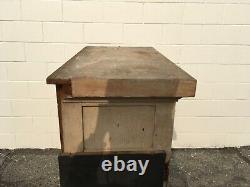 Antique Farmhouse Wood Glass Dish Pie Style Cabinet est 1930s we ship$$