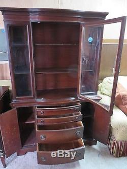Antique Federal Style Bow Front China Hutch