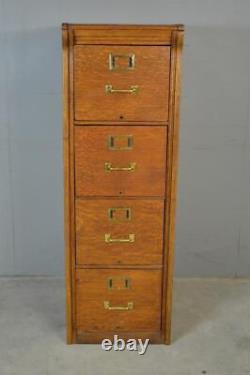 Antique File Cabinet, Oak Lawyers/Bankers File Drawers #21510