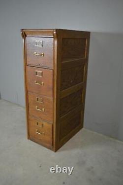 Antique File Cabinet, Oak Lawyers/Bankers File Drawers #21510