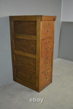 Antique File Cabinet, Oak Lawyers/Bankers File Drawers #21510