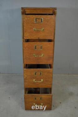 Antique File Cabinet, Oak Lawyers/Bankers File Drawers #21510