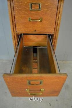 Antique File Cabinet, Oak Lawyers/Bankers File Drawers #21510