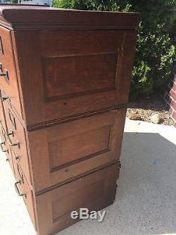 Antique File cabinet oak Library bureau office 6 drawer