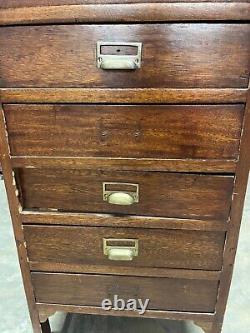 Antique Filing Cabinet with 12 Drawers 64.25 Height