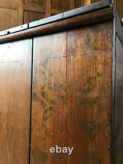 Antique Flat File Cabinet, Antique Pine Map Cabinet, Apothecary Drawer Unit