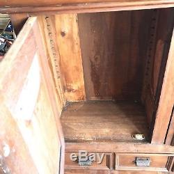 Antique Flat File and Communion Cabinet from Catholic Church