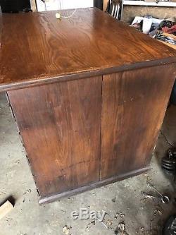 Antique Flat File and Communion Cabinet from Catholic Church