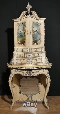 Antique Florentine Italian Panited Cabinet Bureau 1860