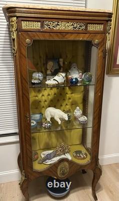 Antique French 19th Century Vitrine Curio Cabinet