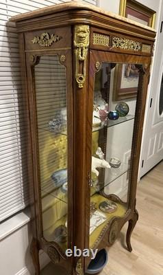 Antique French 19th Century Vitrine Curio Cabinet