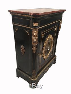Antique French Boulle Cabinet with Marble Top D7401