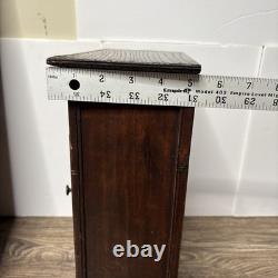 Antique French Breton Salesman's Sample Carved Wood Mini Cabinet Doll Armoire 14
