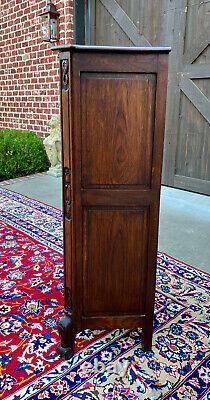 Antique French Cabinet Over Chest 4-Drawers Serpentine Carved Oak c. 1920s