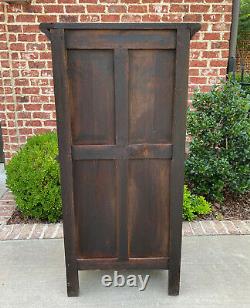 Antique French Cabinet Vestry Altar Wine Bar Sacristy Cabinet Gothic Oak Small