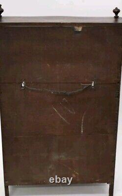 Antique French Carved Walnut Wall Cabinet