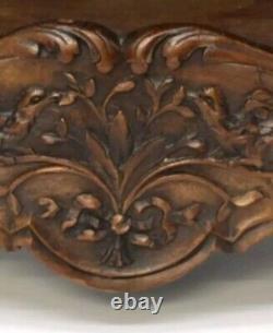 Antique French Carved Walnut Wall Cabinet