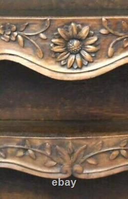 Antique French Carved Walnut Wall Cabinet