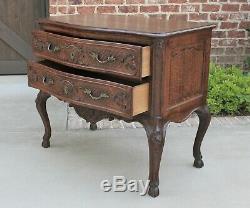 Antique French Country Chest of Drawers Carved Oak Louis XV Commode Cabinet 1900