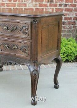 Antique French Country Chest of Drawers Carved Oak Louis XV Commode Cabinet 1900