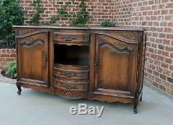 Antique French Country Sideboard Server Buffet Cabinet Cupboard Oak Louis XV