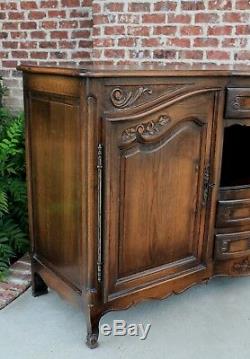 Antique French Country Sideboard Server Buffet Cabinet Cupboard Oak Louis XV